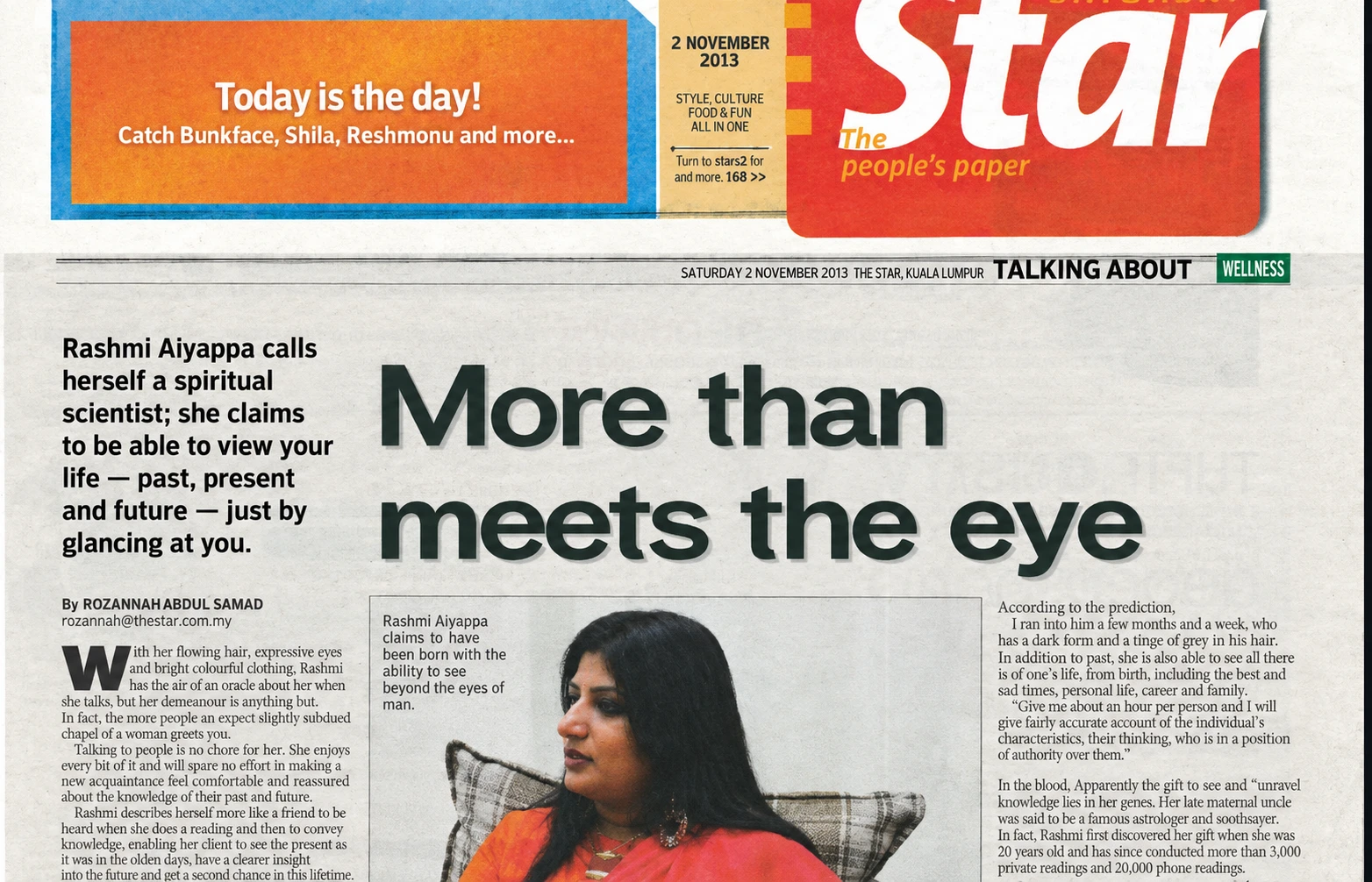More Than Meets The Eye in The Star Malaysia on 21st Nov 2009