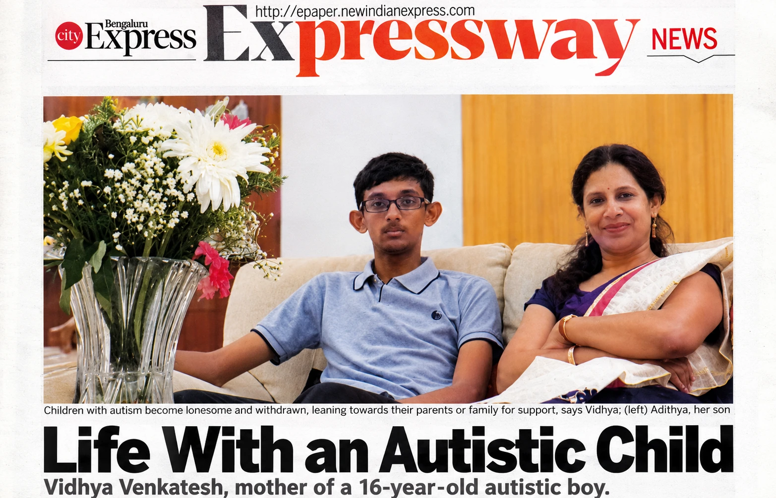 Life with an Autistic Child on 13th Apr 2016 at New Indian Express