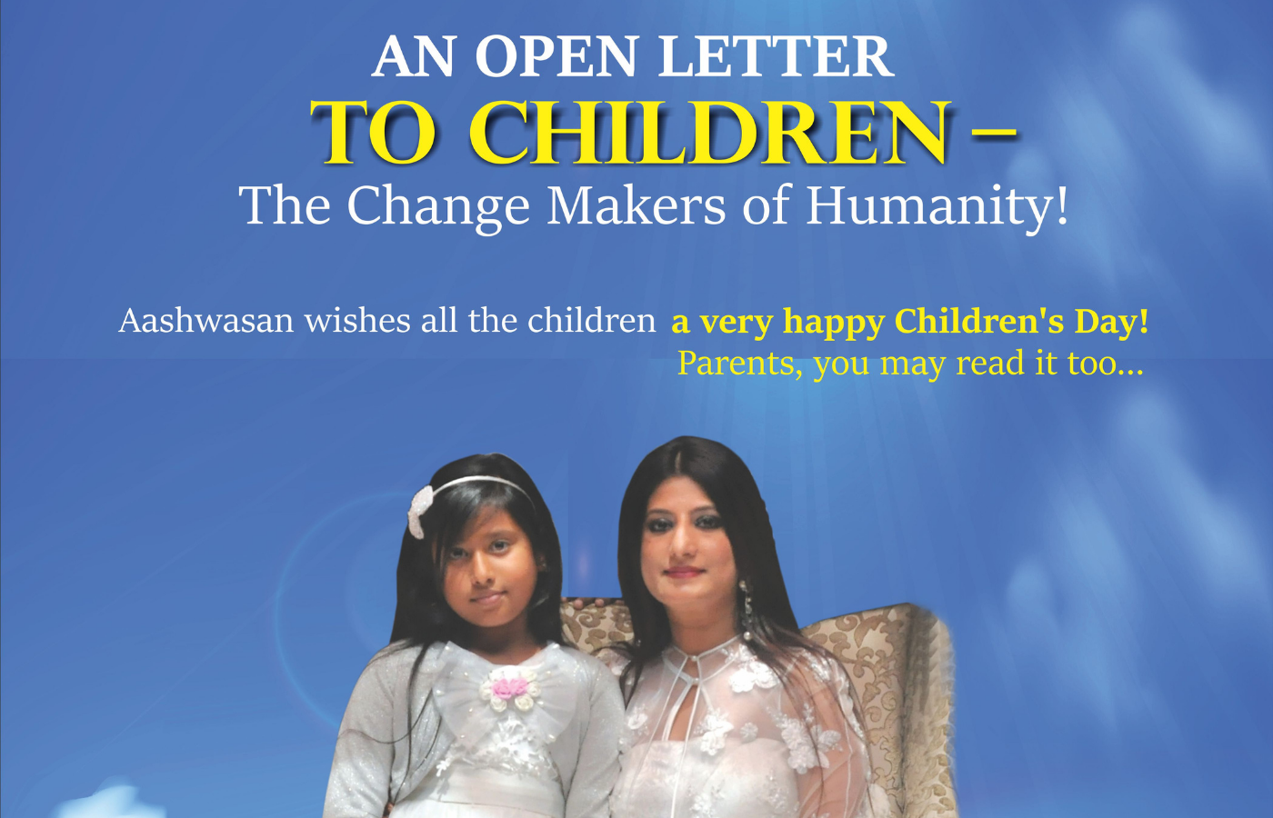 An open letter to children – The Change Makers of Humanity in Stayfit on Nov 2018